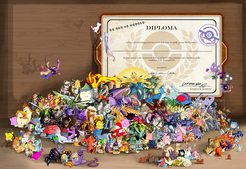Illustration for article titled Twitch Plays Pokémon Somehow Caught Them All